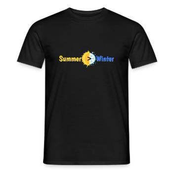 Summer > winter - Men's T-Shirt - black - Front - AI Model Male 178 light (178cm)