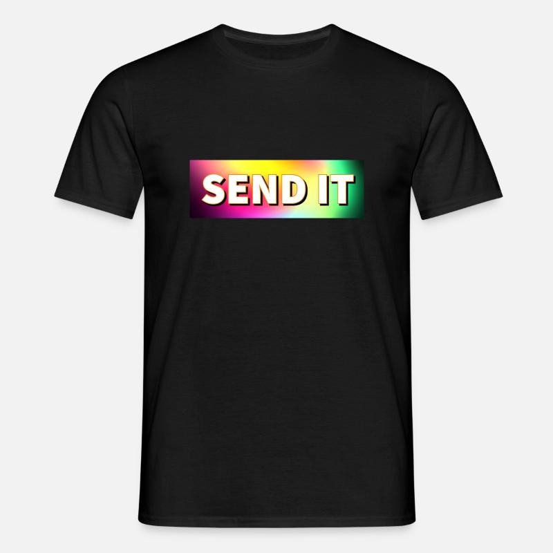 SEND IT Boxlogo - Männer T-Shirt - Schwarz