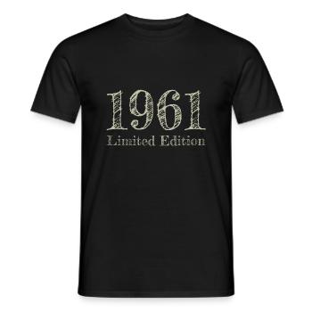 1961 - Männer T-Shirt - Schwarz - Vorne - AI Model Male 178 light (178cm)