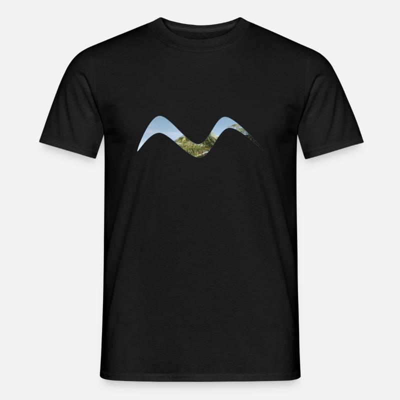 Sky and palm tree wave - Men’s T-shirt - black