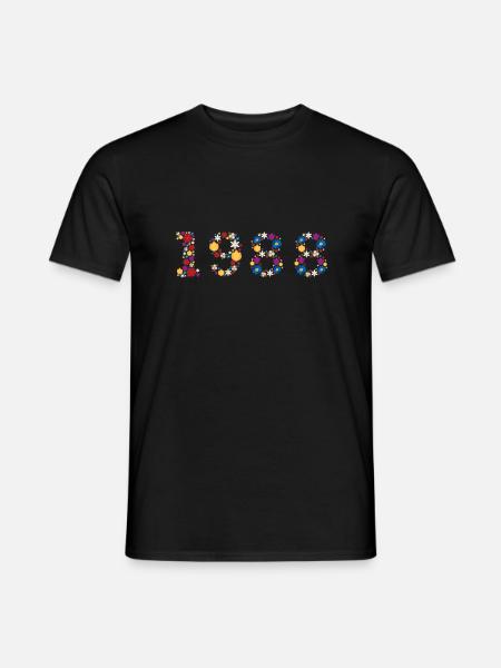 Flowers 1988 - Männer T-Shirt - Schwarz