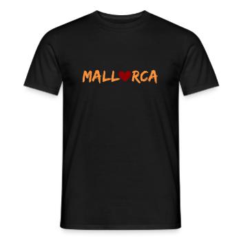 Mallorca mit Herz - Männer T-Shirt - Schwarz - Vorne - AI Model Male 178 light (178cm)