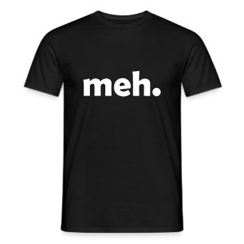 Meh | Sheep - Men's T-Shirt - black - Front - AI Model Male 178 light (178cm)