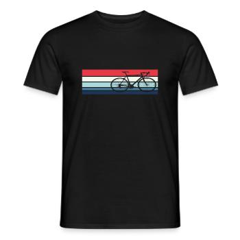 Cycling Retro Vintage Bike - Men's T-Shirt - black - Front - AI Model Male 178 light (178cm)