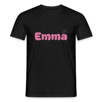 Prénom Emma Cadeaux et Emma Chemises Anniversaire - T-shirt homme - noir - Devant - AI Model Male 178 light (178cm)
