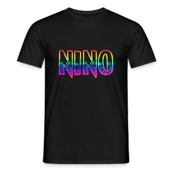 nino rs arc-en-ciel - T-shirt homme - noir - Devant - AI Model Male 178 light (178cm)