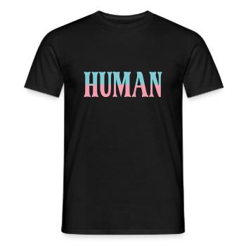 HUMAN - Men's T-Shirt - black - Front - AI Model Male 178 light (178cm)