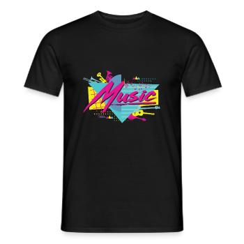 Musik mit musikinstrument motiv - geschenk - Männer T-Shirt - Schwarz - Vorne - AI Model Male 178 light (178cm)