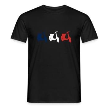Frankreich Motorroller Scooter Moped - Männer T-Shirt - Schwarz - Vorne - AI Model Male 178 light (178cm)