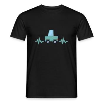 Car - Car - Heartbeat - Bus - Offroad - Men's T-Shirt - black - Front - AI Model Male 178 light (178cm)