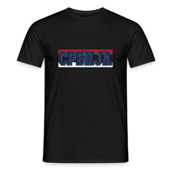 Serbia Serbian Serbian Srbija Yugoslavija Belgrade - Männer T-Shirt - Schwarz - Vorne - AI Model Male 178 light (178cm)