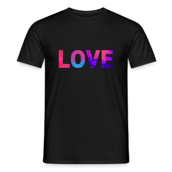 AMOUR. Une chemise, un mot. - T-shirt homme - noir - Devant - AI Model Male 178 light (178cm)