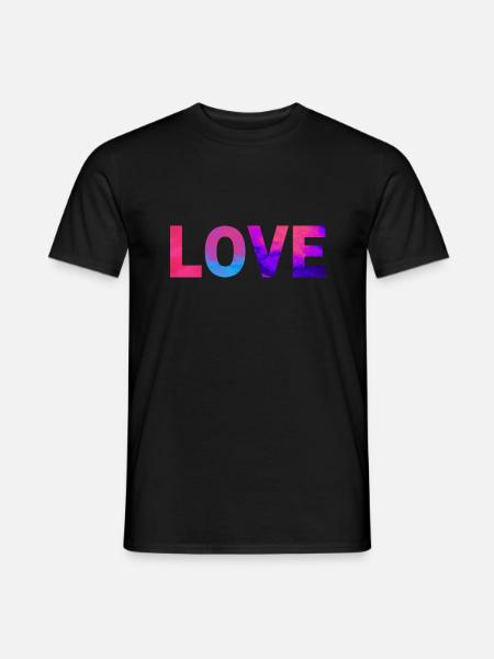 LOVE. Ein Shirt, ein Wort. - Männer T-Shirt - Schwarz