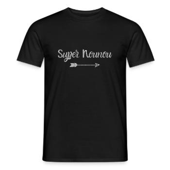 super nounou argenté - cadeau nounou - T-shirt homme - noir - Devant - AI Model Male 178 light (178cm)