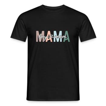 Mama Boy Mom Retro Mother's Day - Men's T-Shirt - black - Front - AI Model Male 178 light (178cm)