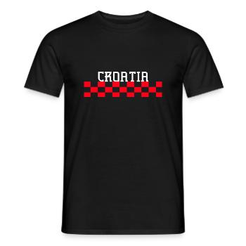 Croatia hrvatska croatia zagreb split dubrovnik - Men's T-Shirt - black - Front - AI Model Male 178 light (178cm)