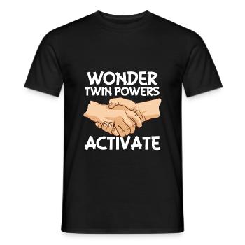 Wonder Twin Sibling Amour pour de vrais frères et sœurs - T-shirt homme - noir - Devant - AI Model Male 178 light (178cm)