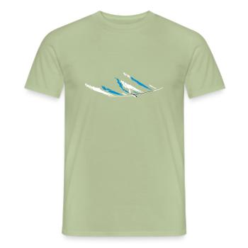 Segelflugzeug Segelfliegen Segelflieger - Männer T-Shirt - Sage - Vorne - AI Model Male 178 light (178cm)