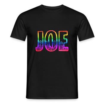 joe rs rainbow - Men's T-Shirt - black - Front - AI Model Male 178 light (178cm)