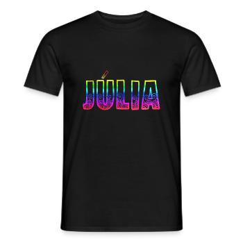Julia RS Arc-en-ciel - T-shirt homme - noir - Devant - AI Model Male 178 light (178cm)