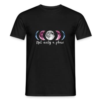 LGBT Transgender Phase Mond LGBTQ Street Day Demo - Männer T-Shirt - Schwarz - Vorne - AI Model Male 178 light (178cm)