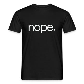 NOPE - sei kein ja-Sager! - Männer T-Shirt - Schwarz - Vorne - AI Model Male 178 light (178cm)