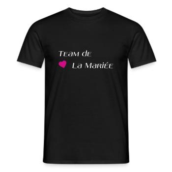 Team de la mariée - T-shirt homme - noir - Devant - AI Model Male 178 light (178cm)