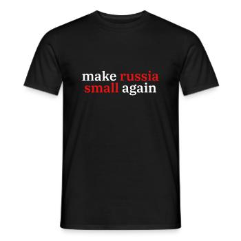 make russia small again - Männer T-Shirt - Schwarz - Vorne - AI Model Male 178 light (178cm)