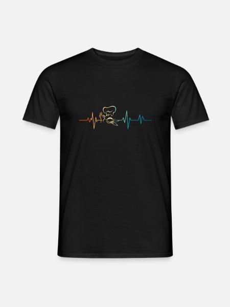 Heartbeat Retro Chef - Men's T-Shirt - black