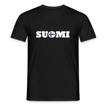 Suomi - Männer T-Shirt - Schwarz - Vorne - AI Model Male 178 light (178cm)