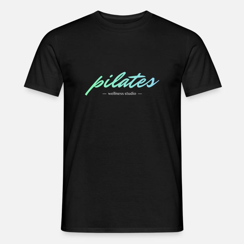 Pilates Wellness Studio - Männer T-Shirt - Schwarz