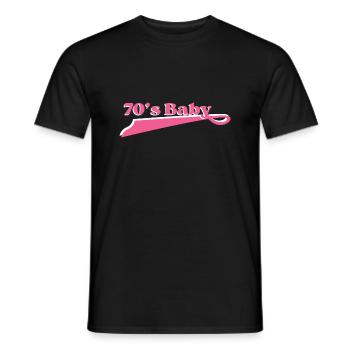Année 70 baby - T-shirt homme - noir - Devant - AI Model Male 178 light (178cm)