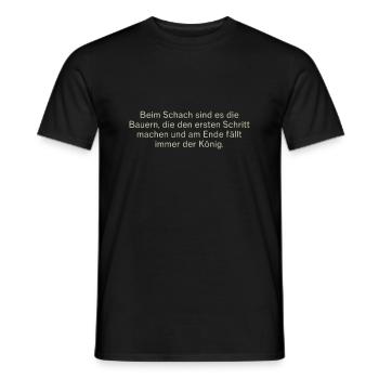 Funny funny sayings pawn chess - Men's T-Shirt - black - Front - AI Model Male 178 light (178cm)