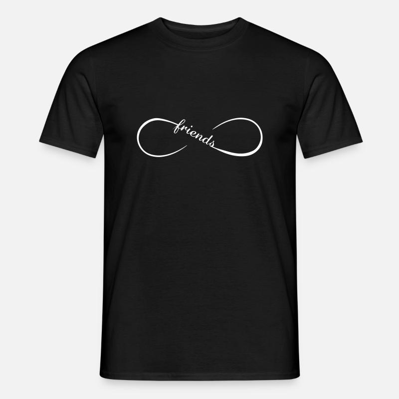 FatMonkey Designs Infinity Friends white - Männer T-Shirt - Schwarz