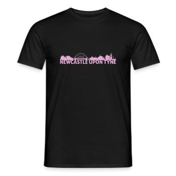 Newcastle Upon Tyne England Skyline Gift Idea - Men's T-Shirt - black - Front - AI Model Male 178 light (178cm)