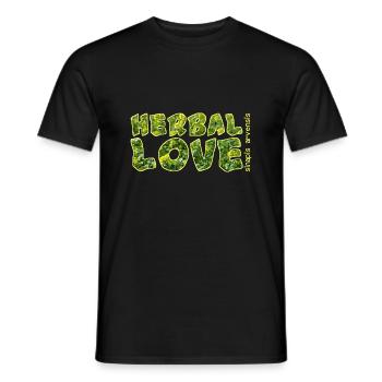Herbal Love Mustard - Men's T-Shirt - black - Front - AI Model Male 178 light (178cm)