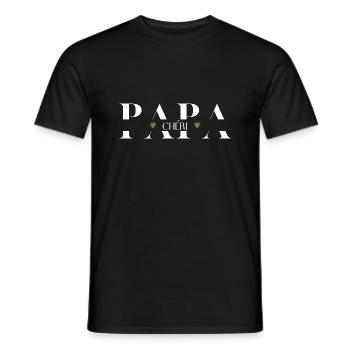 Papa chéri - T-shirt homme - noir - Devant - AI Model Male 178 light (178cm)