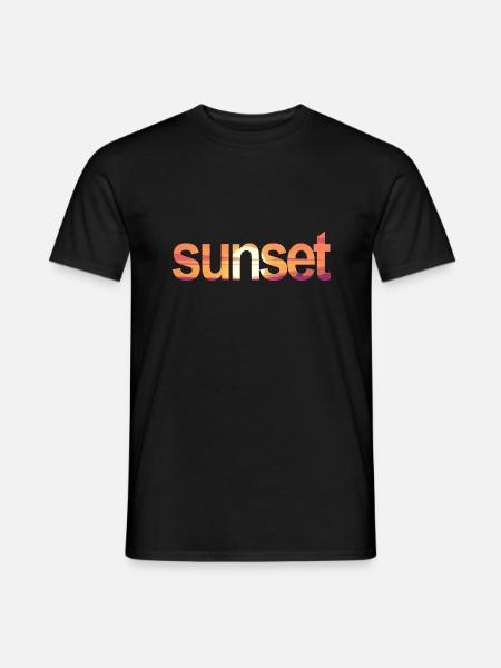 sunset - Männer T-Shirt - Schwarz
