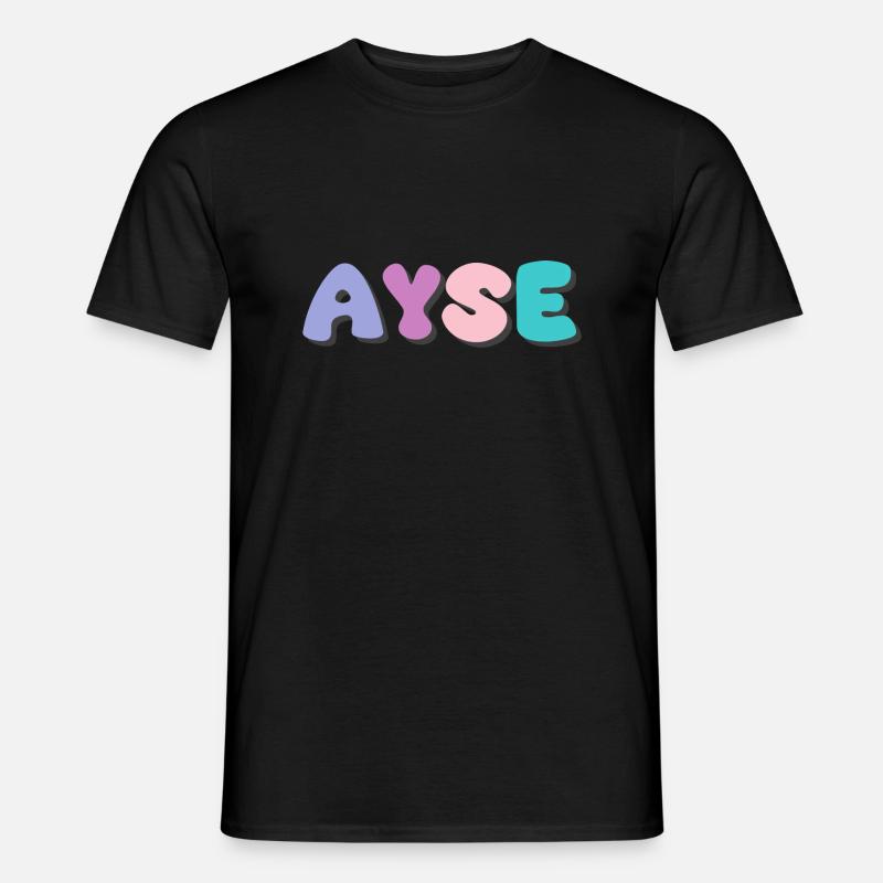 Name - Ayse - Men's T-Shirt - black