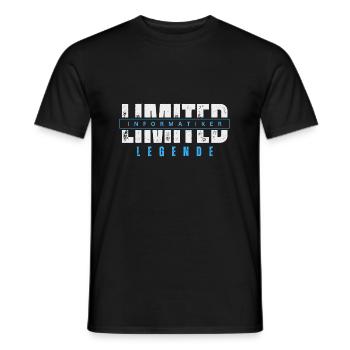 Limited computer scientist legend. - Men's T-Shirt - black - Front - AI Model Male 178 light (178cm)