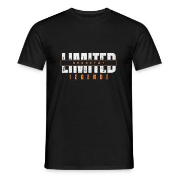 Limited Sekretär Legende. - Männer T-Shirt - Schwarz - Vorne - AI Model Male 178 light (178cm)