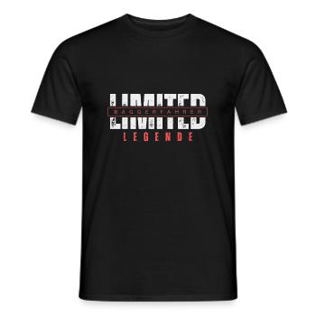 Limited Baggerfahrer Legende. - Männer T-Shirt - Schwarz - Vorne - AI Model Male 178 light (178cm)