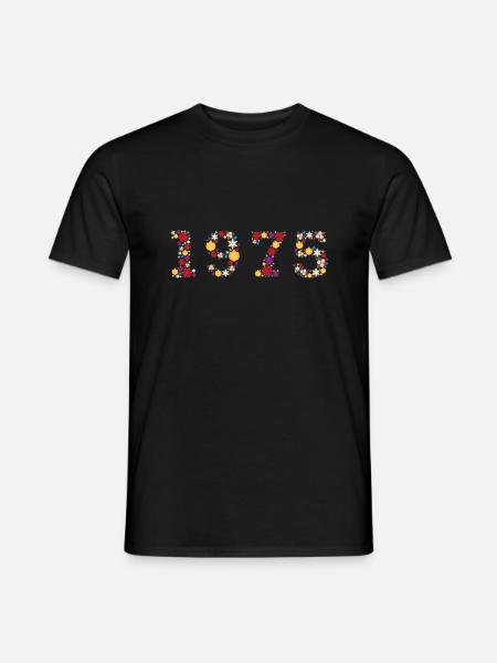 Flowers 1975 - Männer T-Shirt - Schwarz