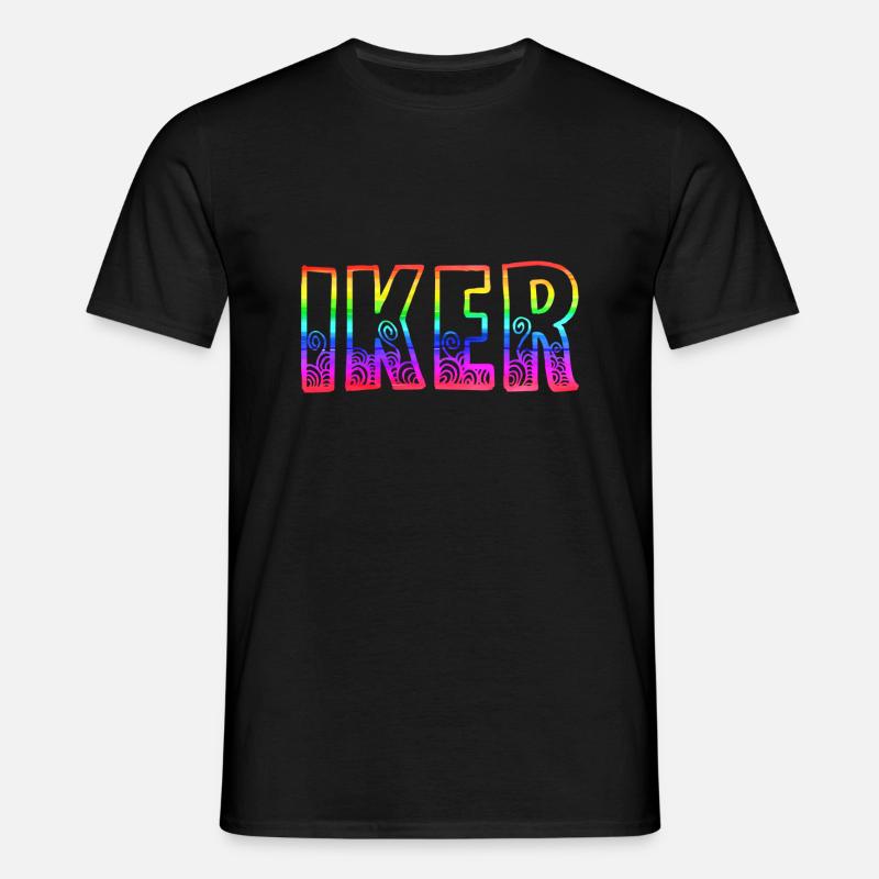 iker rs regenbogen - Männer T-Shirt - Schwarz