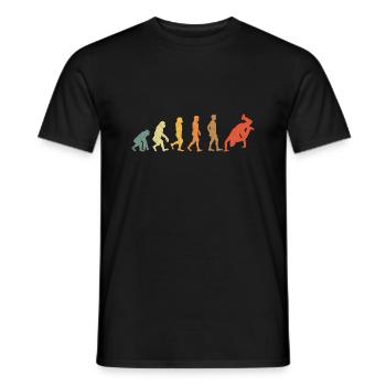 Breakdance Evolution vintage retro - Männer T-Shirt - Schwarz - Vorne - AI Model Male 178 light (178cm)