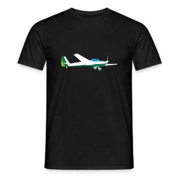 Motor glider falcon pilot airplane fly gift - Men's T-Shirt - black - Front - AI Model Male 178 light (178cm)