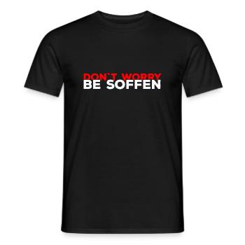 Don`t worry, be soffen - Männer T-Shirt - Schwarz - Vorne - AI Model Male 178 light (178cm)