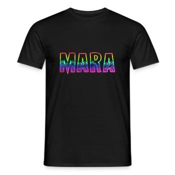 mara rs regenbogen - Männer T-Shirt - Schwarz - Vorne - AI Model Male 178 light (178cm)