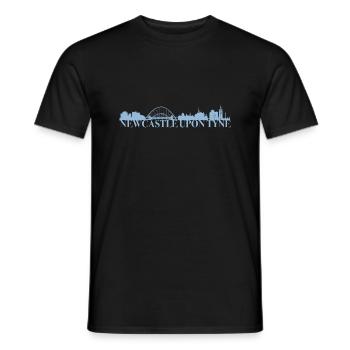 Newcastle Upon Tyne England Skyline Gift Idea - Men's T-Shirt - black - Front - AI Model Male 178 light (178cm)