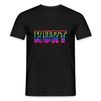 kurt rs regenbogen - Männer T-Shirt - Schwarz - Vorne - AI Model Male 178 light (178cm)
